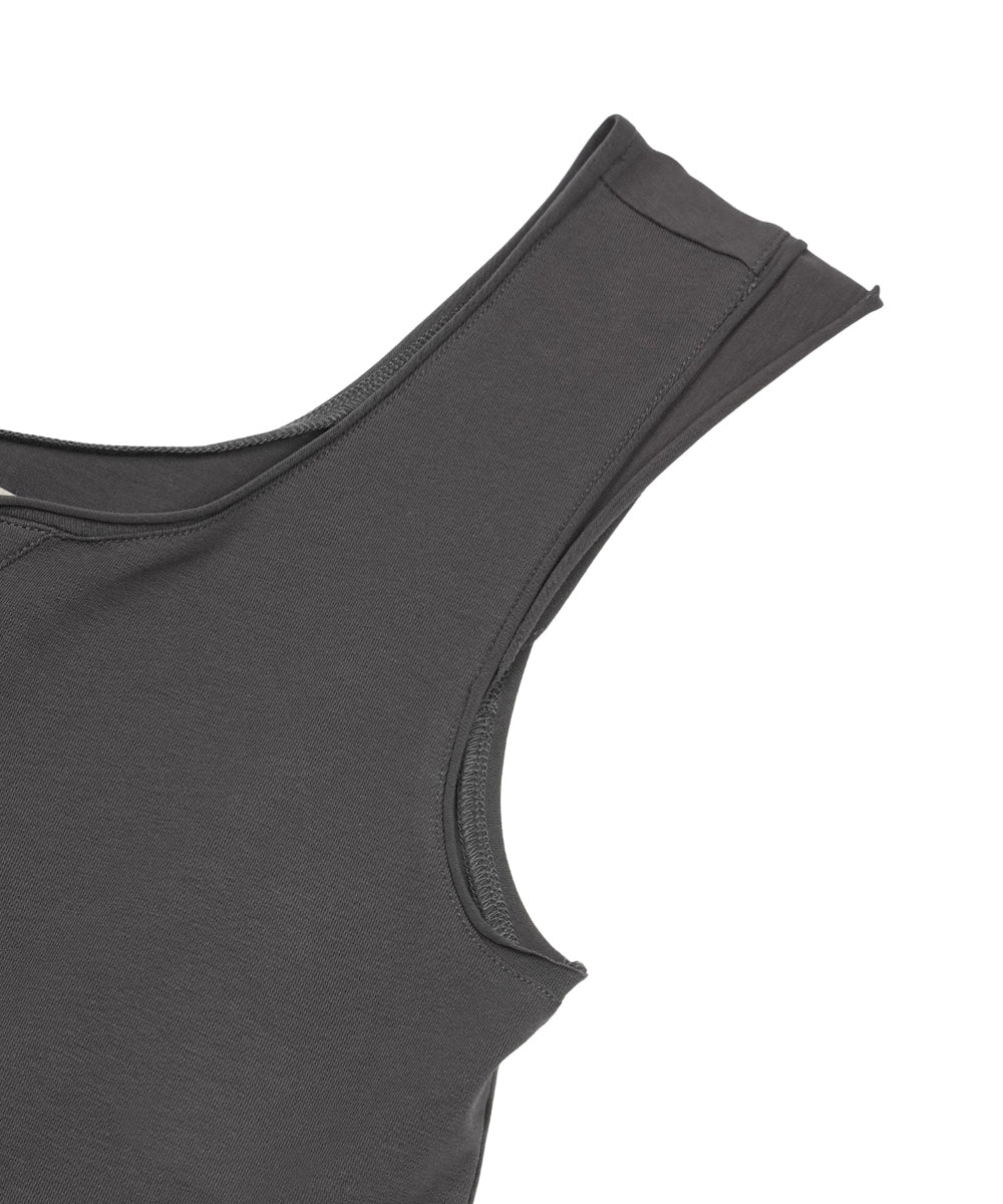 Coyseio - Shirring Pocket Sleeveless (Charcoal) product image 14 | TRAB K-Fashion Australia