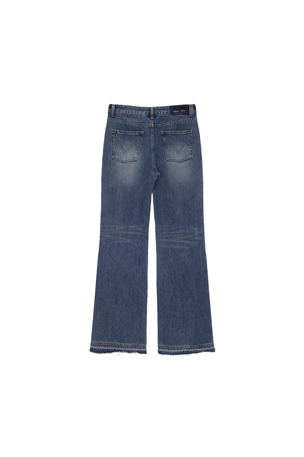 Matin Kim - Semi Boots Cut Damage Denim Pants (Blue) product image 2 | TRAB K-Fashion Australia