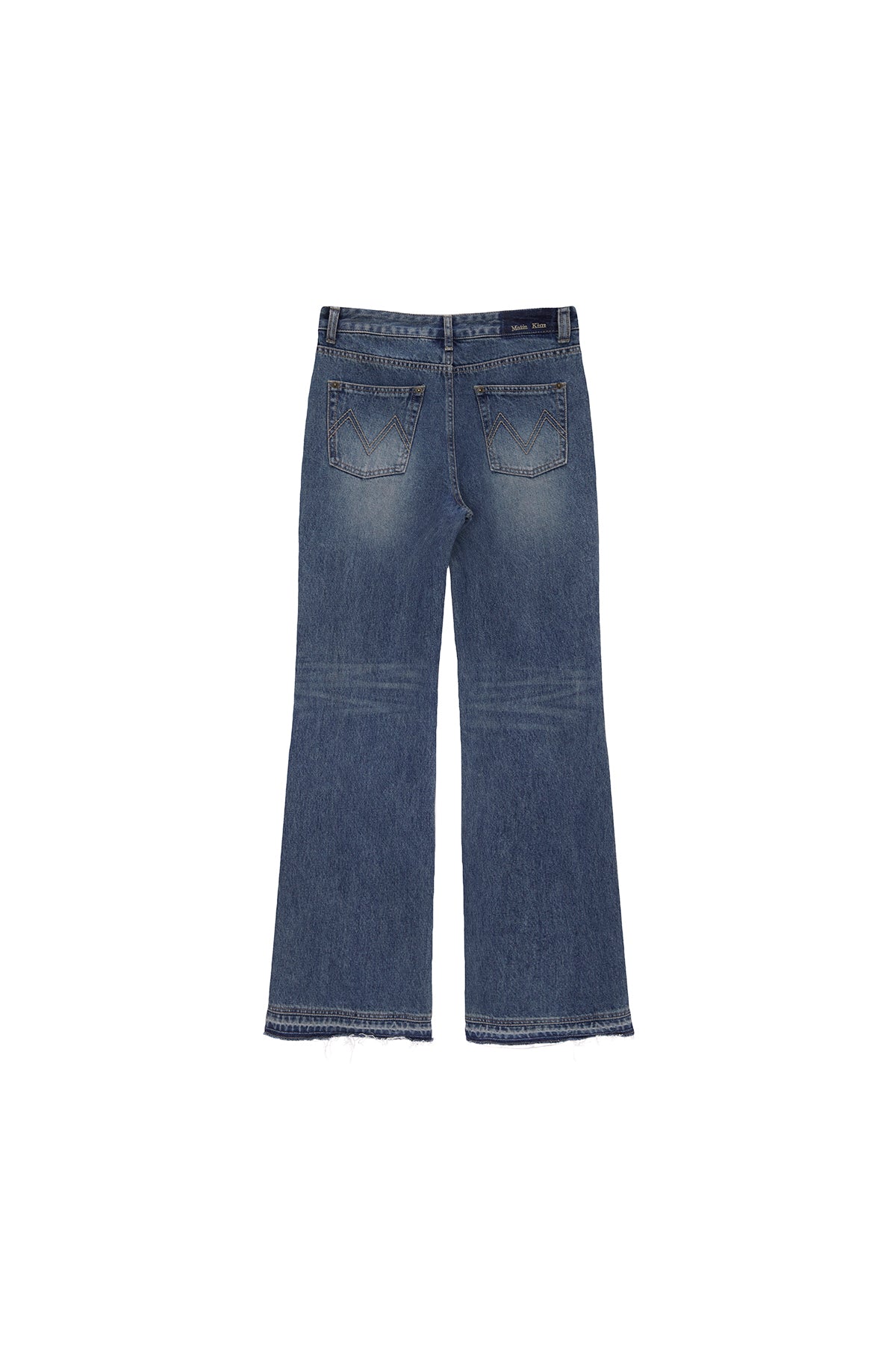 Matin Kim - Semi Boots Cut Damage Denim Pants (Blue) product image 2 | TRAB K-Fashion Australia