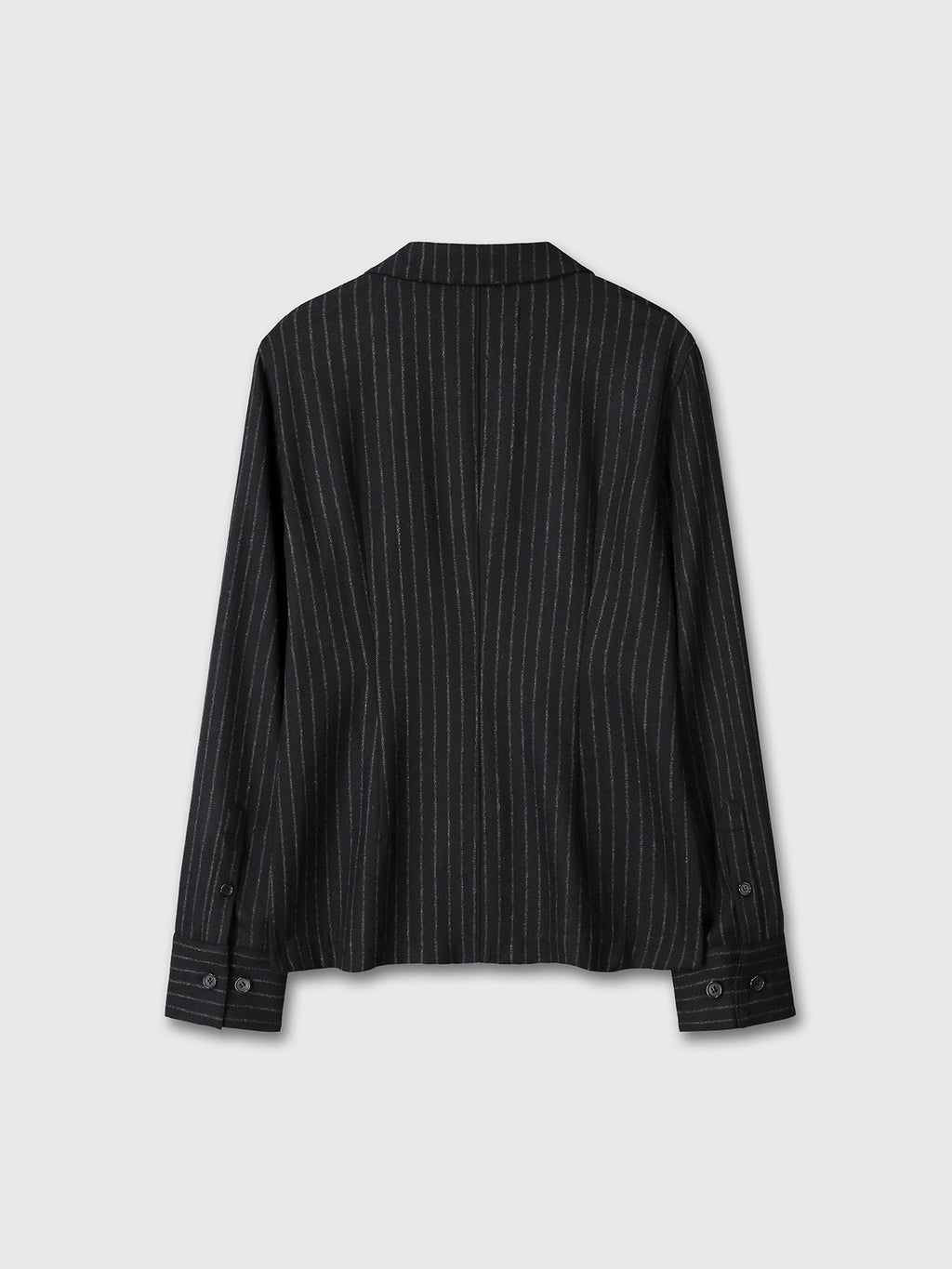 Tonywack - Striped Wool Regular-Fit Shirts (Black Stripe) product image 12 | TRAB K-Fashion Australia