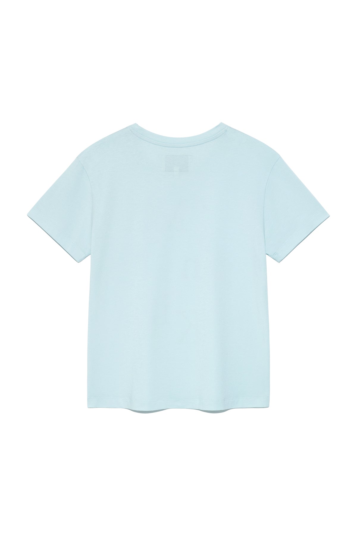 Matin Kim - Patchwork Graphic Printing Logo Top (Light Blue) product image 2 | TRAB K-Fashion Australia