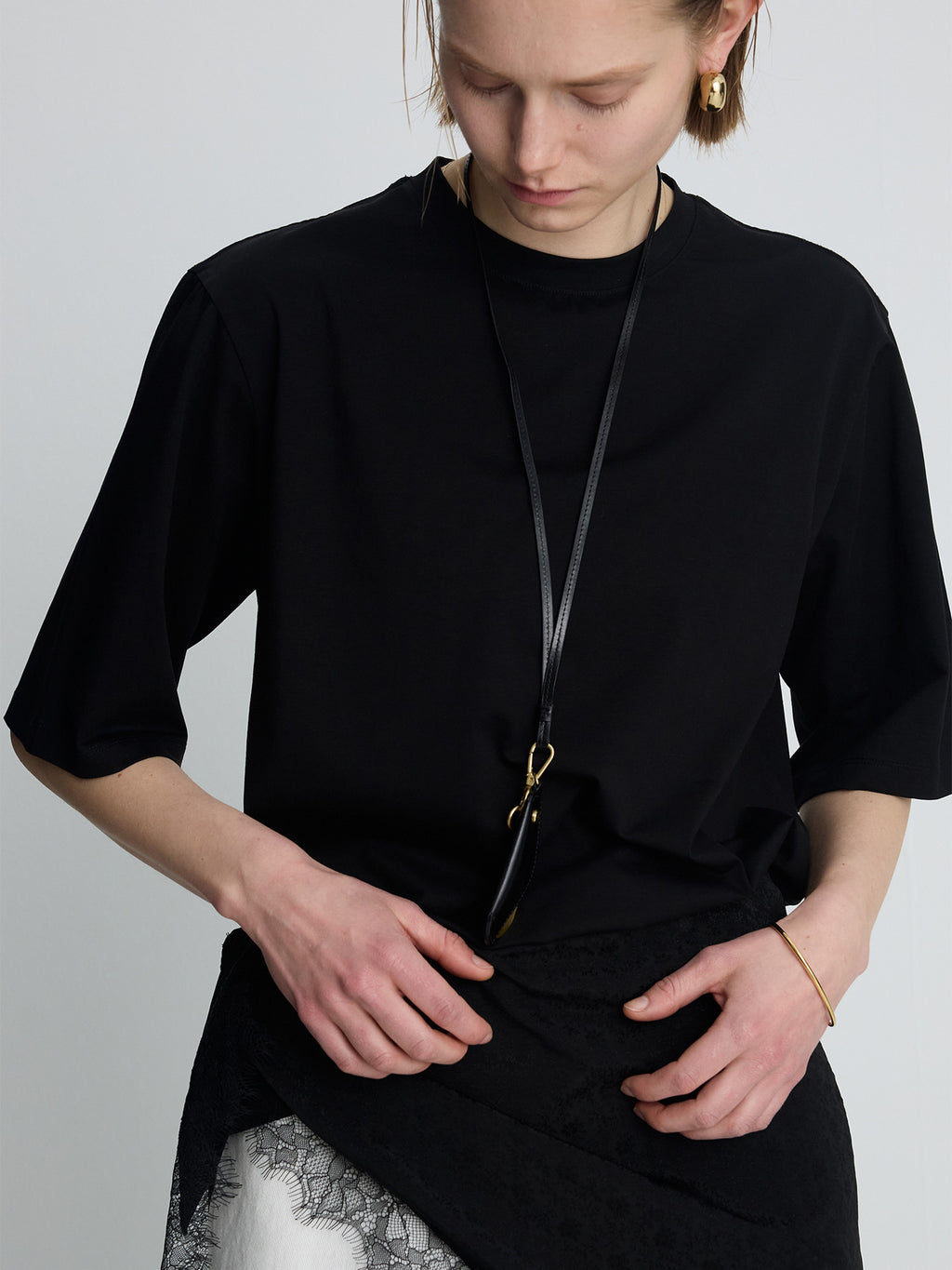 Tonywack - High-Density Relaxed Cotton T-Shirt (Black) product image 5 | TRAB K-Fashion Australia
