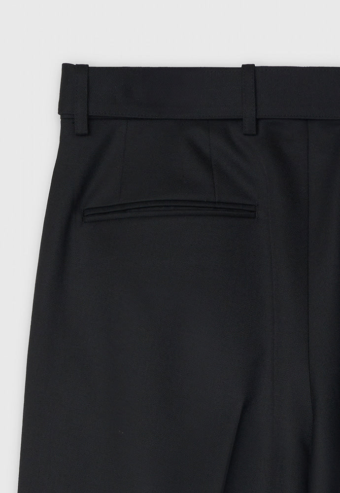 Tonywack - Wool Twill Double-Pleats Wide Trousers (Black) product image 12 | TRAB K-Fashion Australia