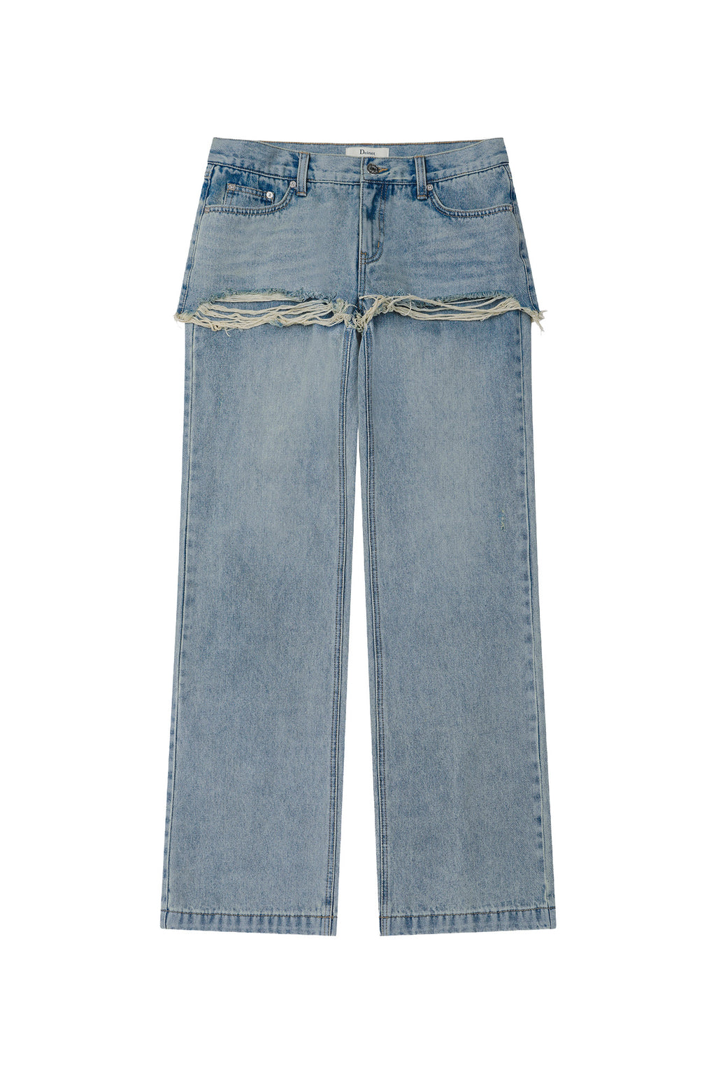 Deinet - Layered Semi Bootscut Denim Pants (Light Blue) product image 11 | TRAB K-Fashion Australia