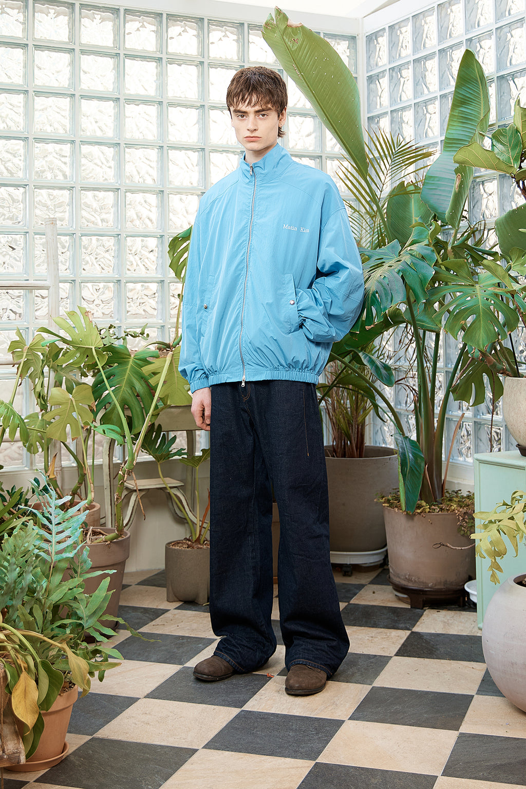 Matin Kim - Oversize Nylon Light Jumper (Light Blue) product image 10 | TRAB K-Fashion Australia