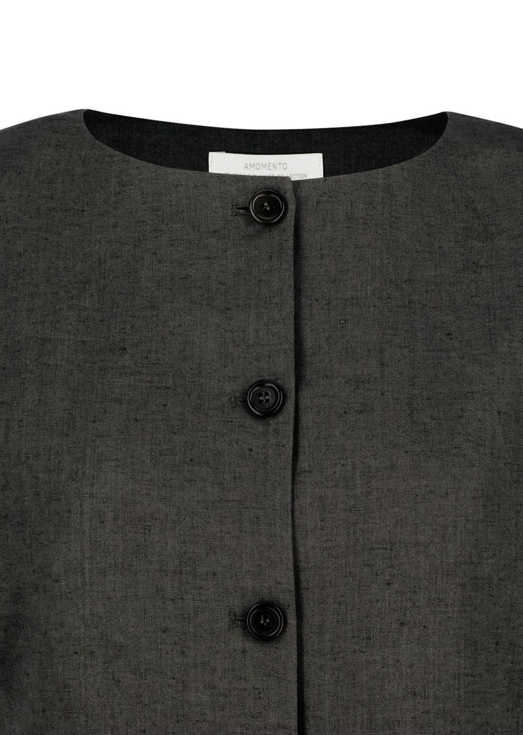Amomento - Linen Curved Vest (Khaki Grey) product image 7 | TRAB K-Fashion Australia
