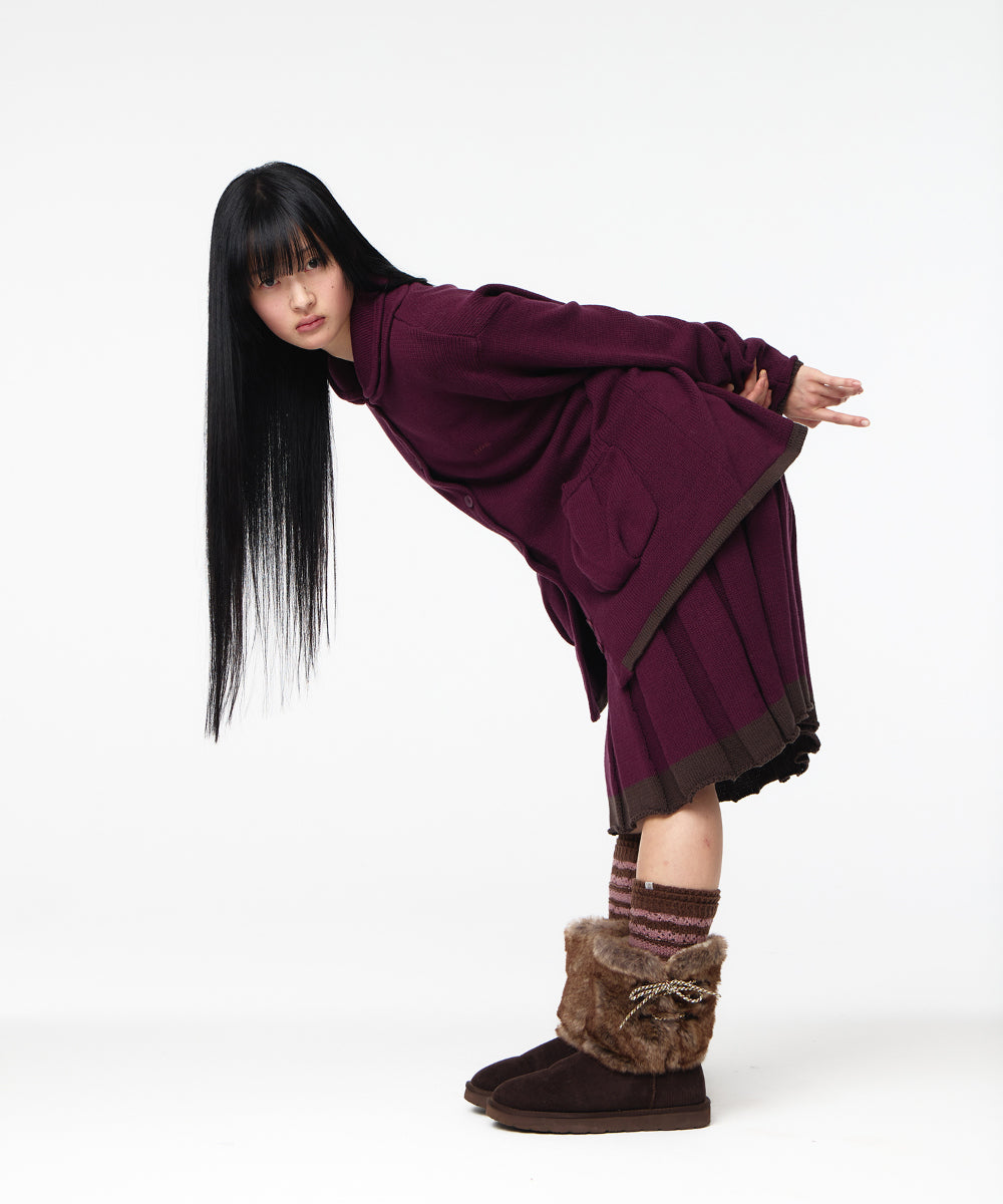 Coyseio - Striped Mori Knee Socks (Brown) product image 4 | TRAB K-Fashion Australia