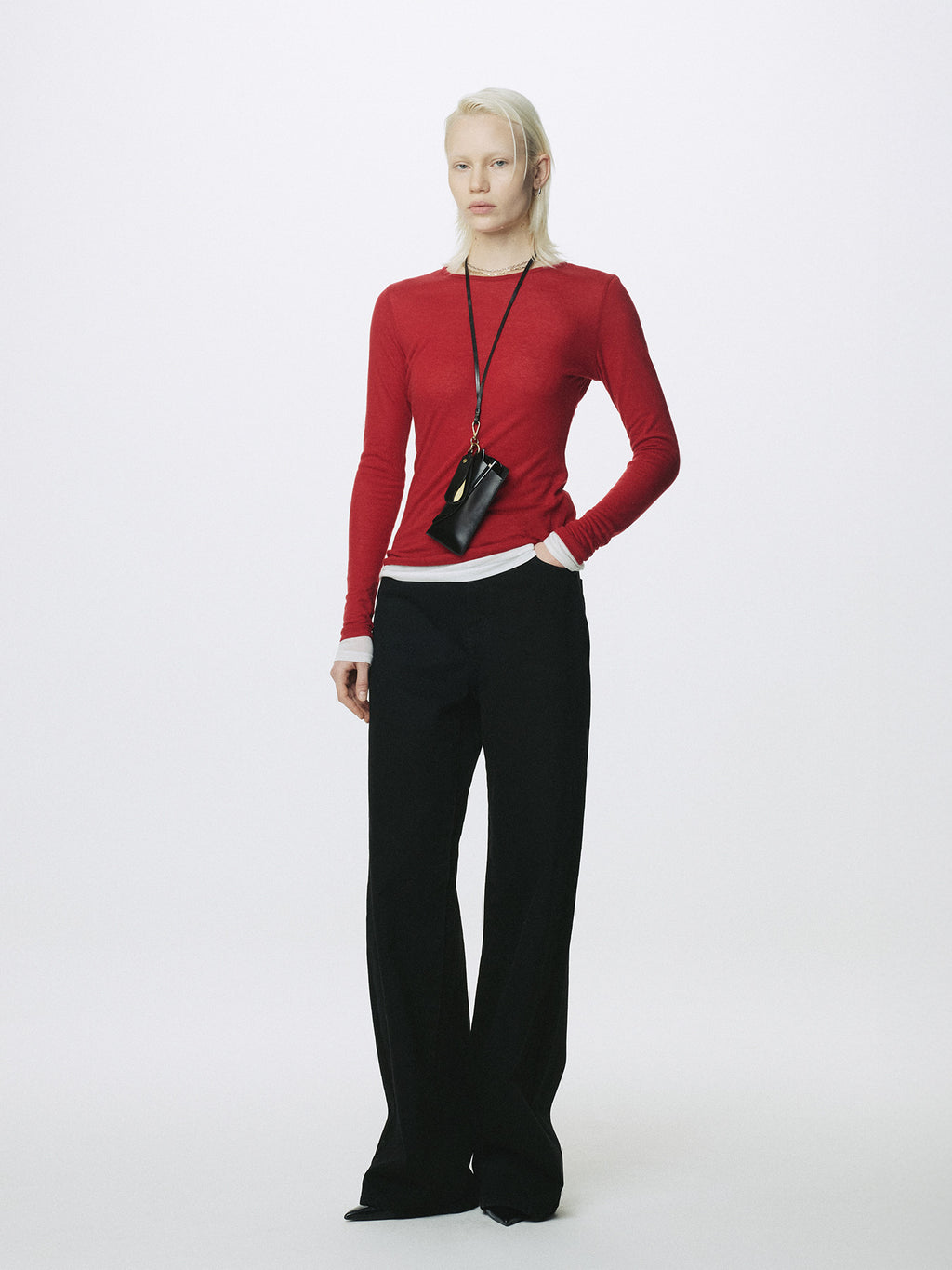 Tonywack - Tencel Layered Long Sleeve (Red/White) product image 4 | TRAB K-Fashion Australia