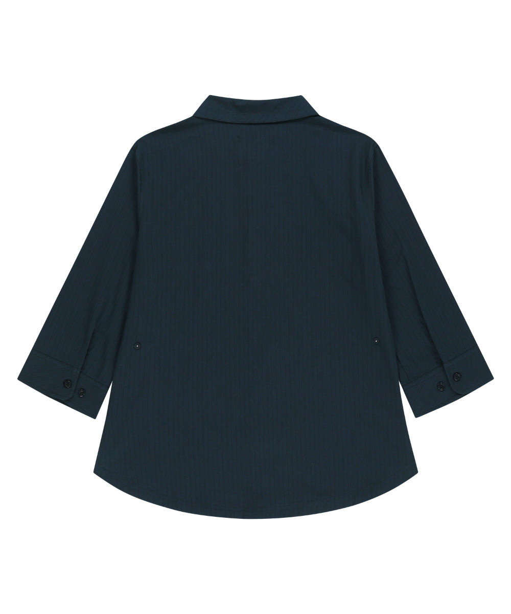 Coyseio - Round Collar Capri Shirt (Navy) product image 14 | TRAB K-Fashion Australia