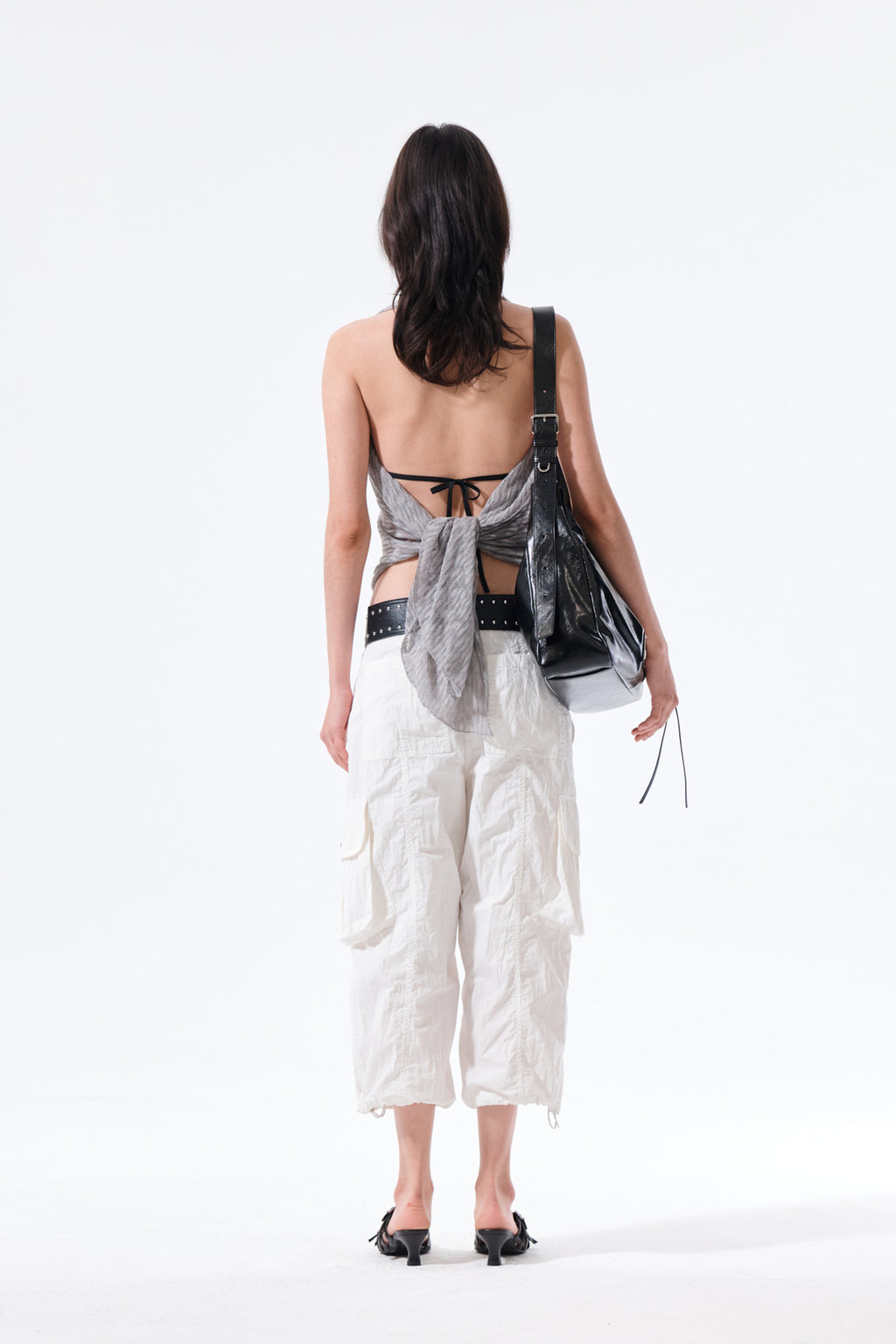 Matin Kim - Transformable Cover Up Scarf (Grey) product image 9 | TRAB K-Fashion Australia