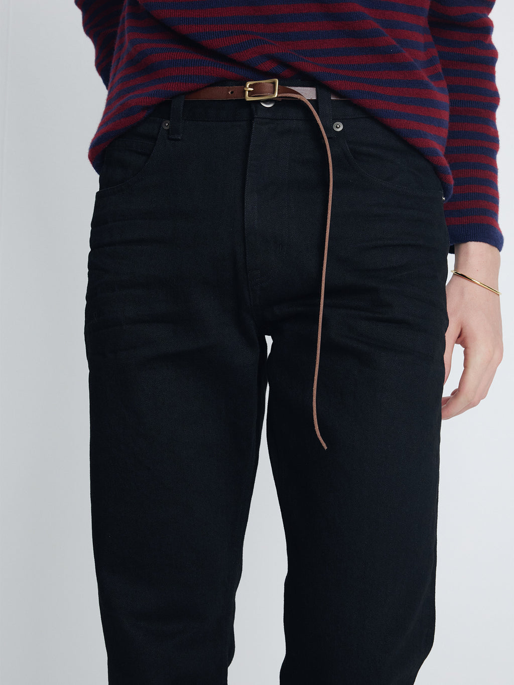 Tonywack - Slim-Straight Denim Jeans (Rinsed Black) product image 6 | TRAB K-Fashion Australia