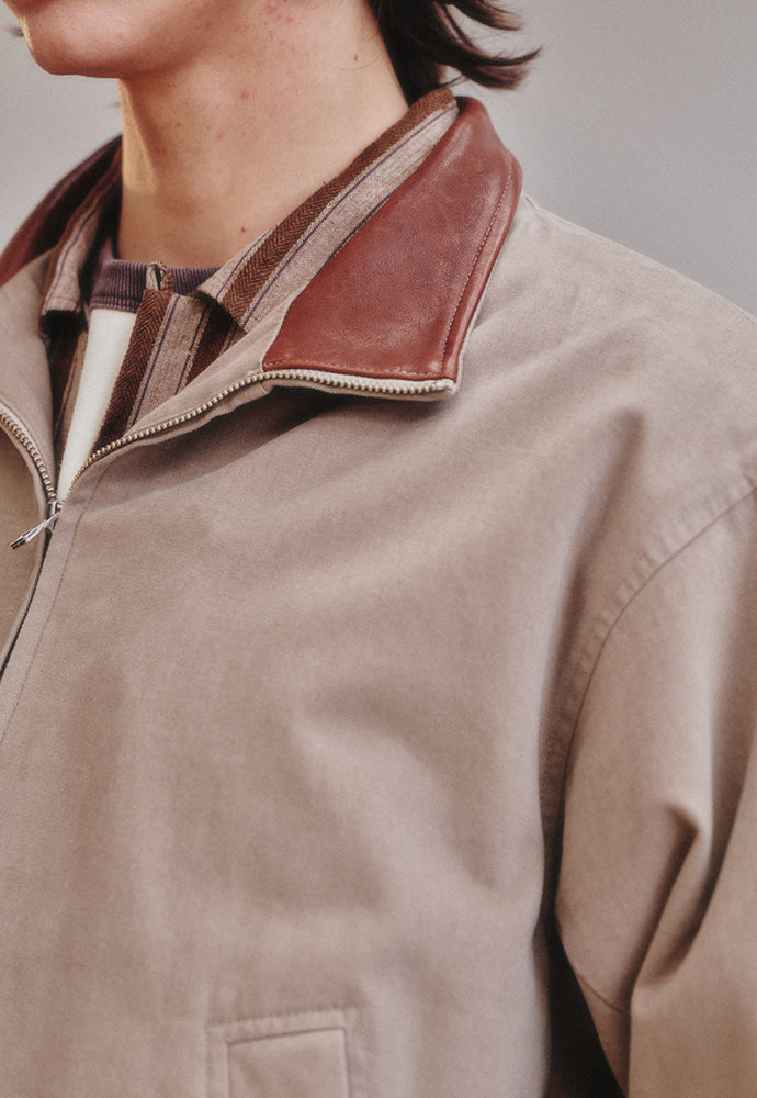 Art if acts - Washed Leather Collar Jacket (Beige) product image 3 | TRAB K-Fashion Australia