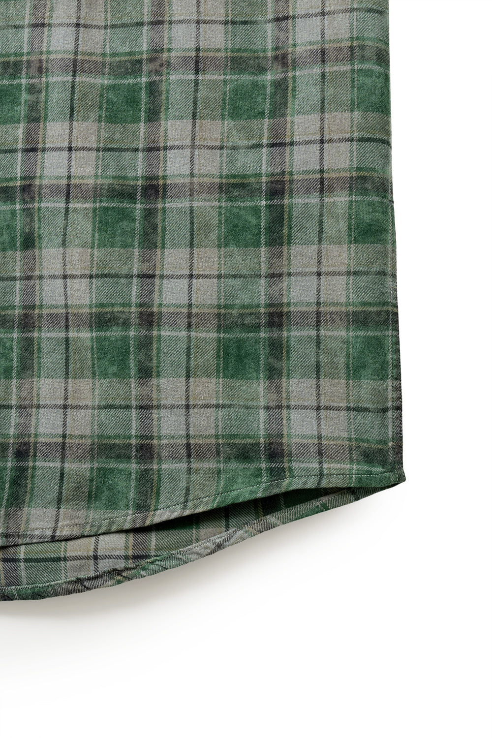 Hatchingroom - Arrow Shirt Over Dyed Bleached Check (Green) product image 6 | TRAB K-Fashion Australia