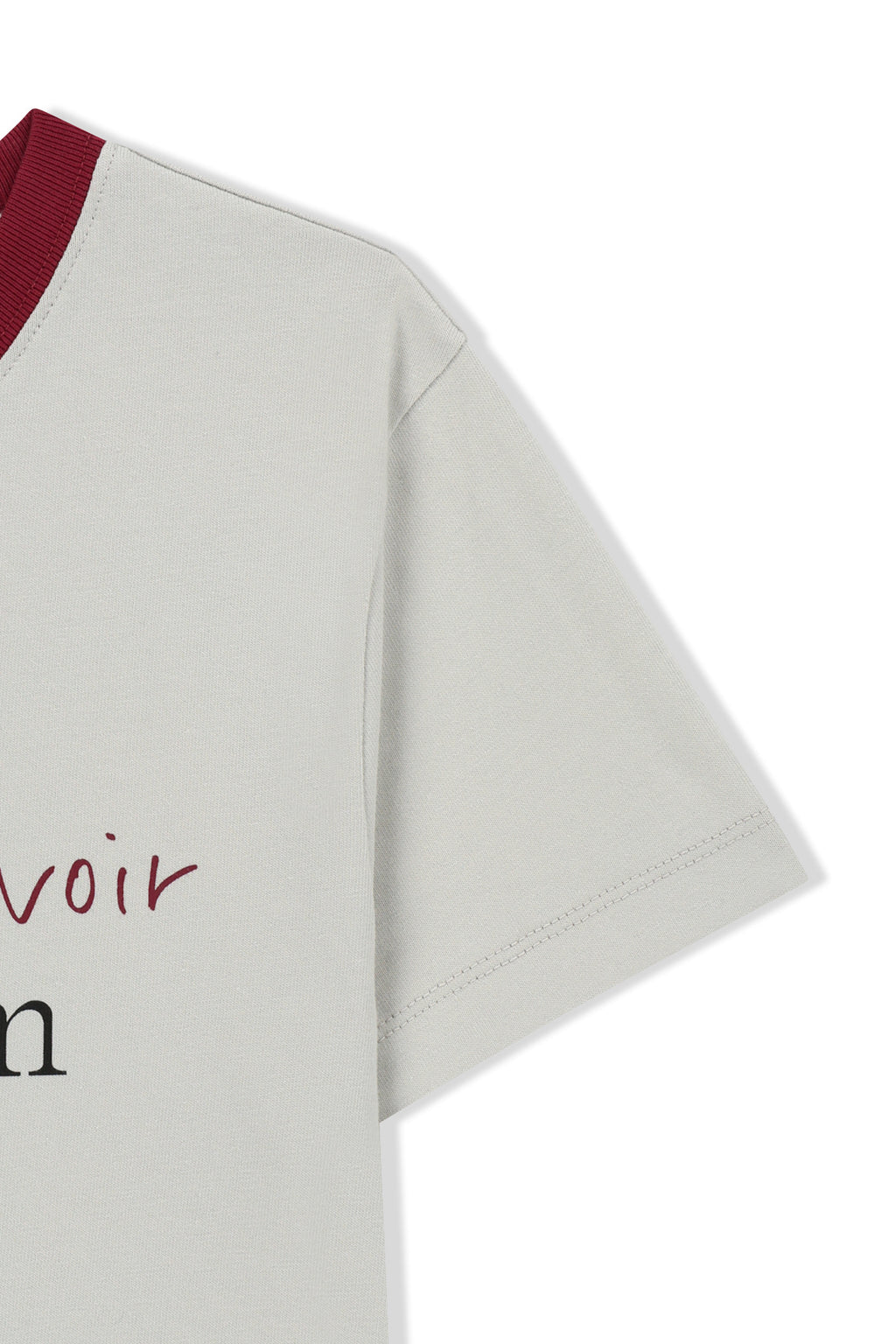 Matin Kim - Tonal Rib Logo Crop Top (Grey) product image 4 | TRAB K-Fashion Australia