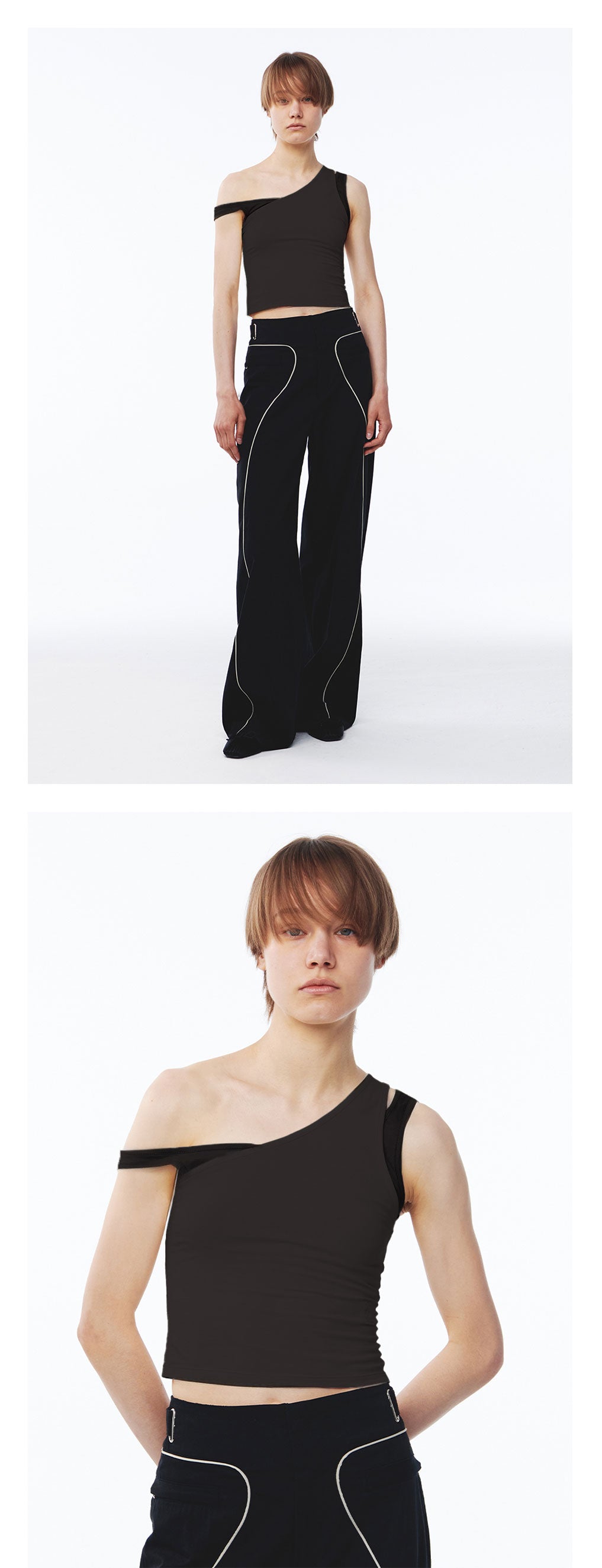 Kijun - Layered Tank Top (Black) product image 1 | TRAB K-Fashion Australia
