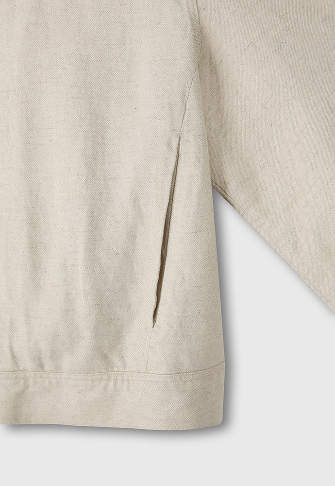 Tonywack - Milled Linen Rayon Type1 Zip Jacket (Natural Ecru) product image 12 | TRAB K-Fashion Australia