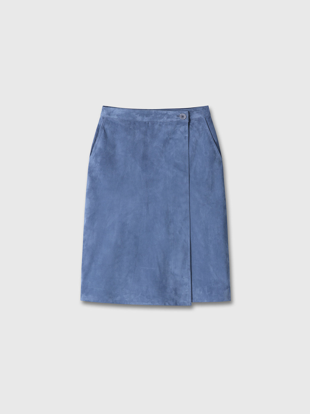 Tonywack - Goat Suede Wrap Skirt (Mid Blue) product image 8 | TRAB K-Fashion Australia