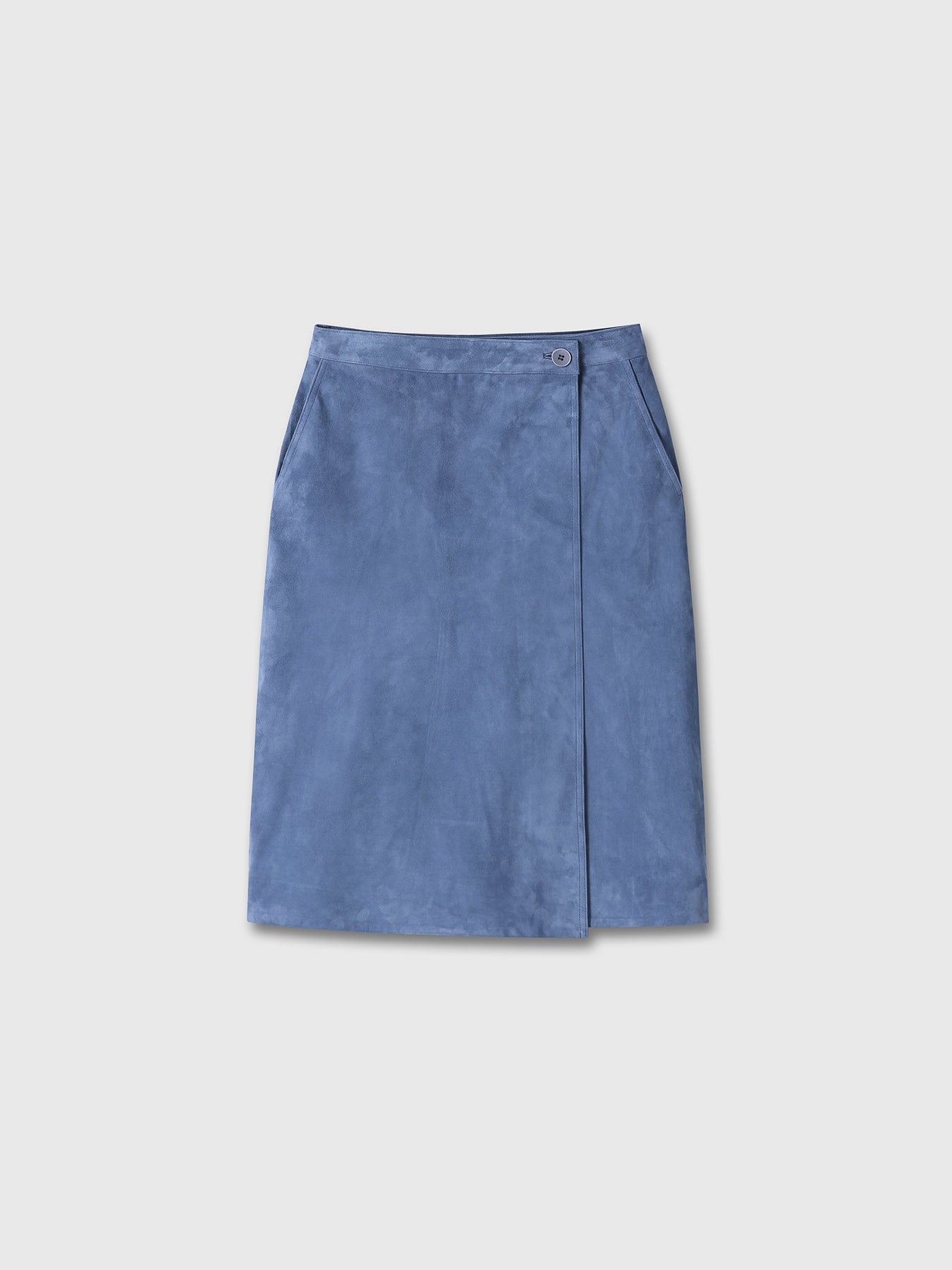 Tonywack - Goat Suede Wrap Skirt (Mid Blue) product image 8 | TRAB K-Fashion Australia
