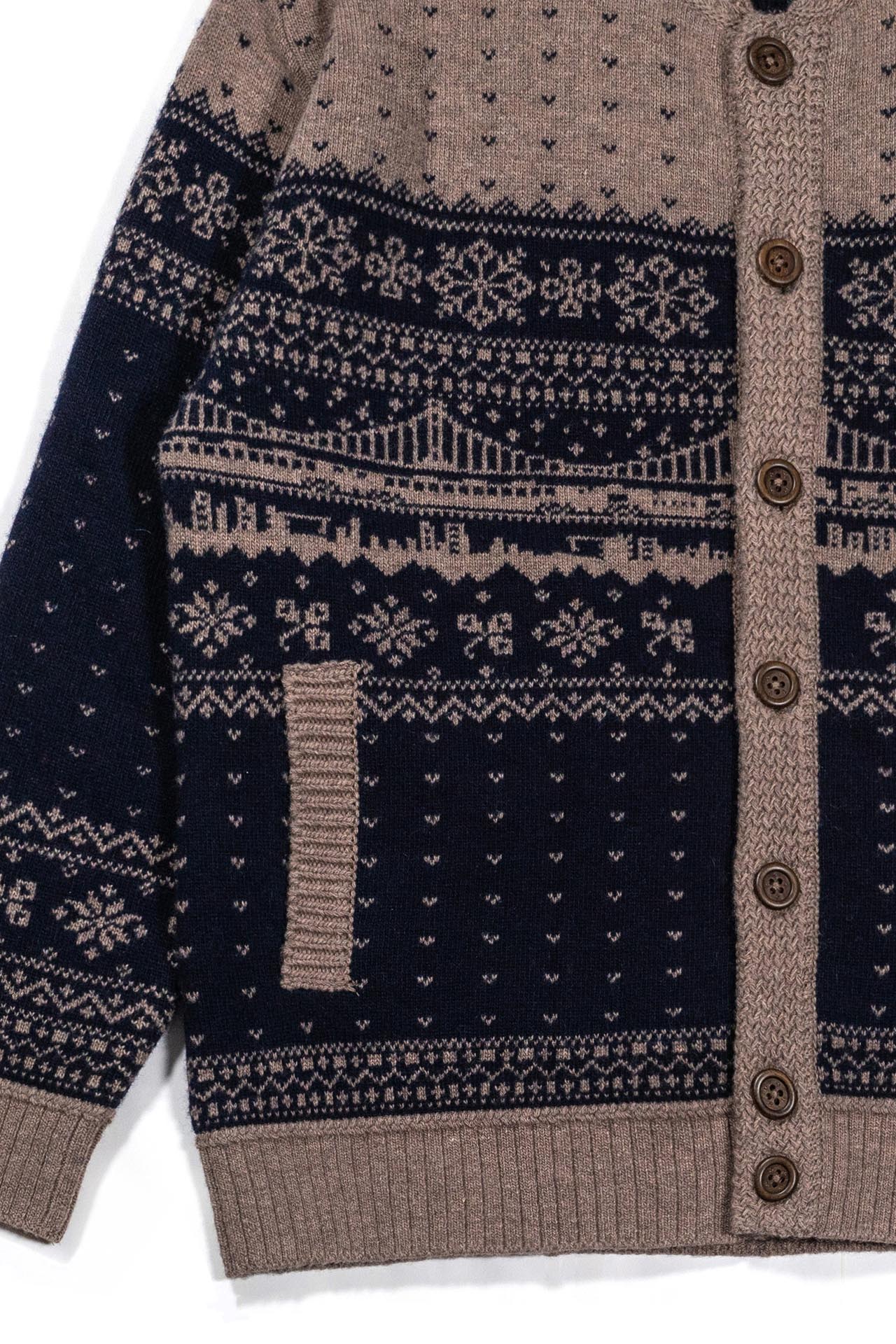 Ioedle - City Bound Wool Collar Knit Cardigan (Navy) product image 7 | TRAB K-Fashion Australia