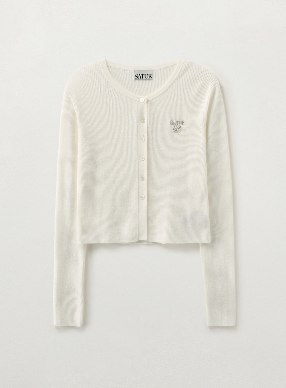 Satur - (W) Plain Long Sleeve Cardigan (Cream) product image 1 | TRAB K-Fashion Australia