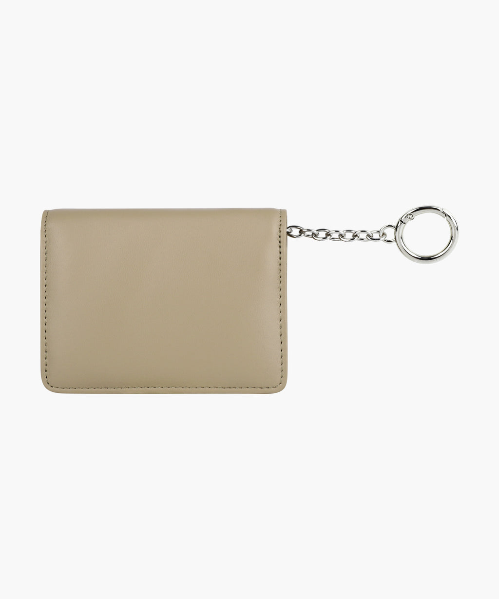 Marithe & Francois Girbaud - Classic Logo Flap Card Wallet (Dark Beige) product image 3 | TRAB K-Fashion Australia