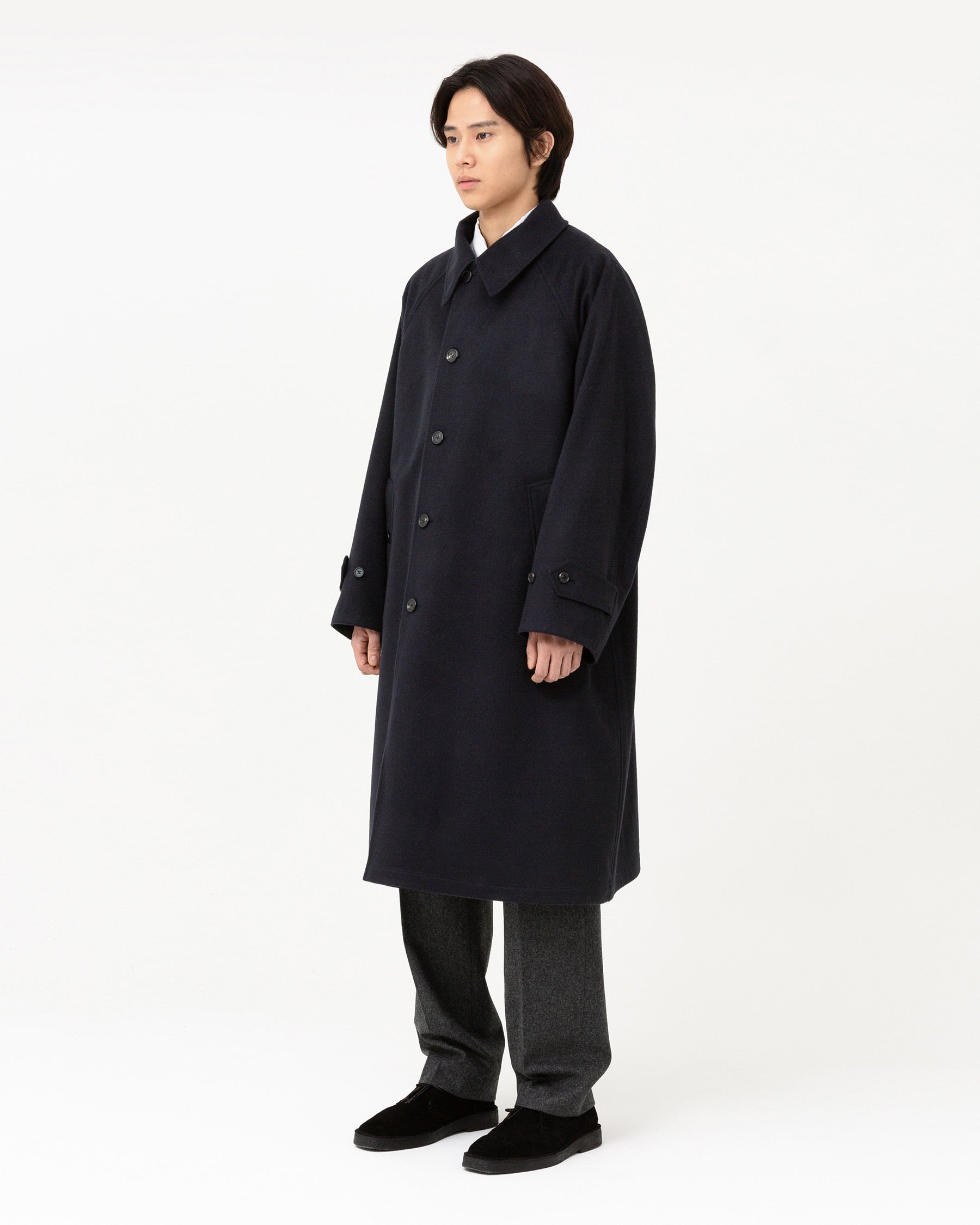 Brownyard - Reversible Balmacaan Coat (Dark Navy) product image 2 | TRAB K-Fashion Australia