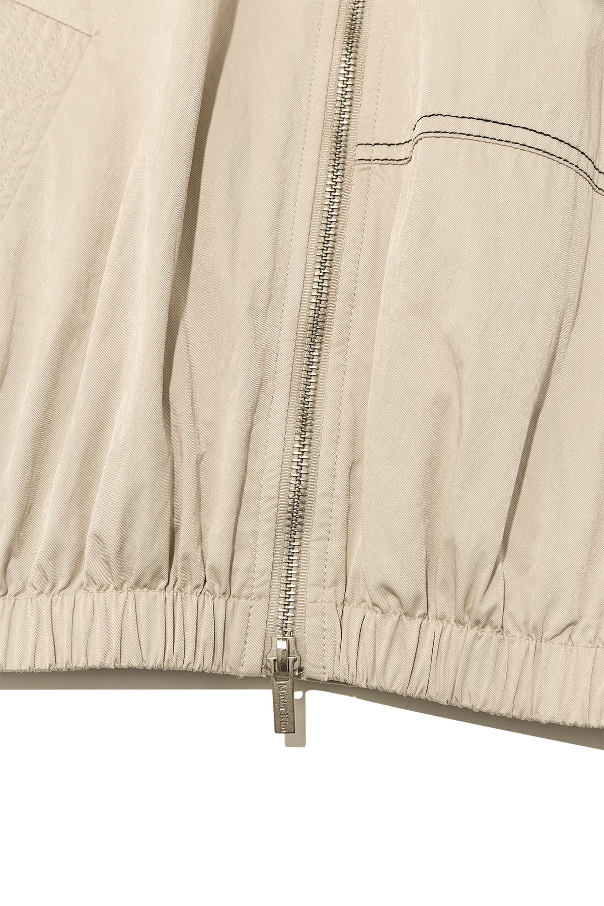 Matin Kim - Washed Volume Bomber Jumper (Beige) product image 5 | TRAB K-Fashion Australia