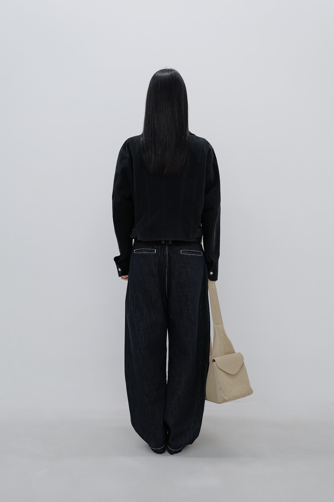 Deinet - Deinet Belted Cotton Jacket (Black) product image 3 | TRAB K-Fashion Australia