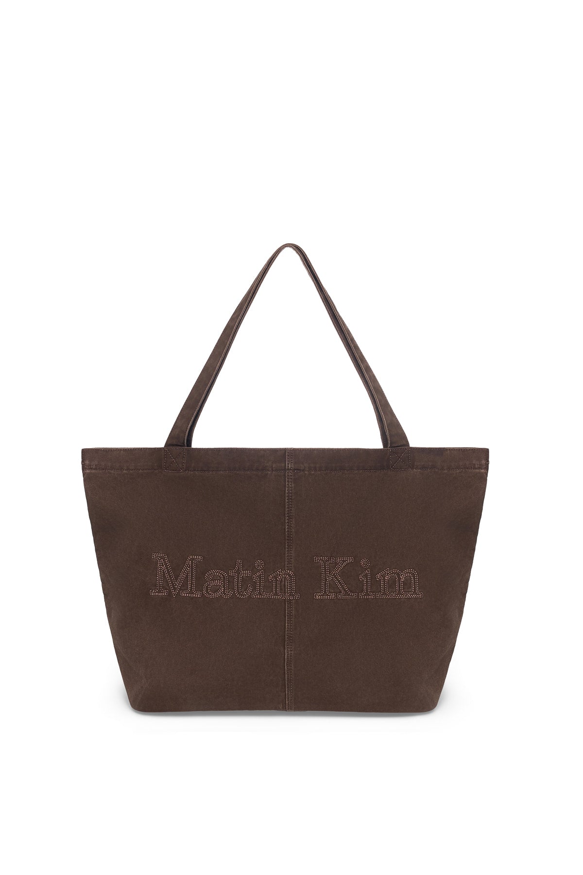 Matin Kim - Vintage Washed Cotton Shoulder Bag (Brown) product image 1 | TRAB K-Fashion Australia