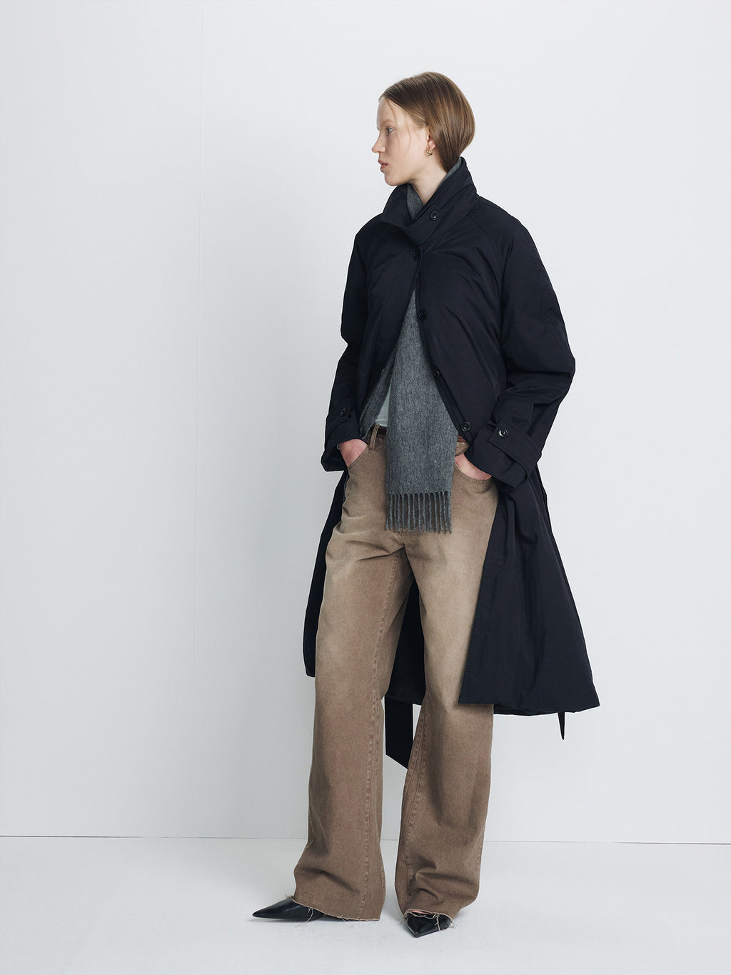 Tonywack - Re-Cut Brushed Cotton Flared Pants (Faded Brown) product image 7 | TRAB K-Fashion Australia