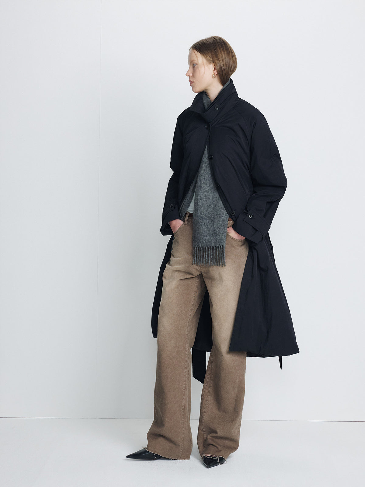 Tonywack - Re-Cut Brushed Cotton Flared Pants (Faded Brown) product image 7 | TRAB K-Fashion Australia