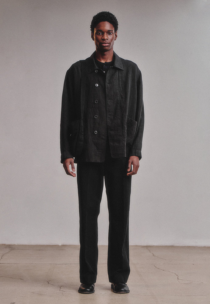 Art if acts - Linen French Work Jacket (Black) product image 4 | TRAB K-Fashion Australia