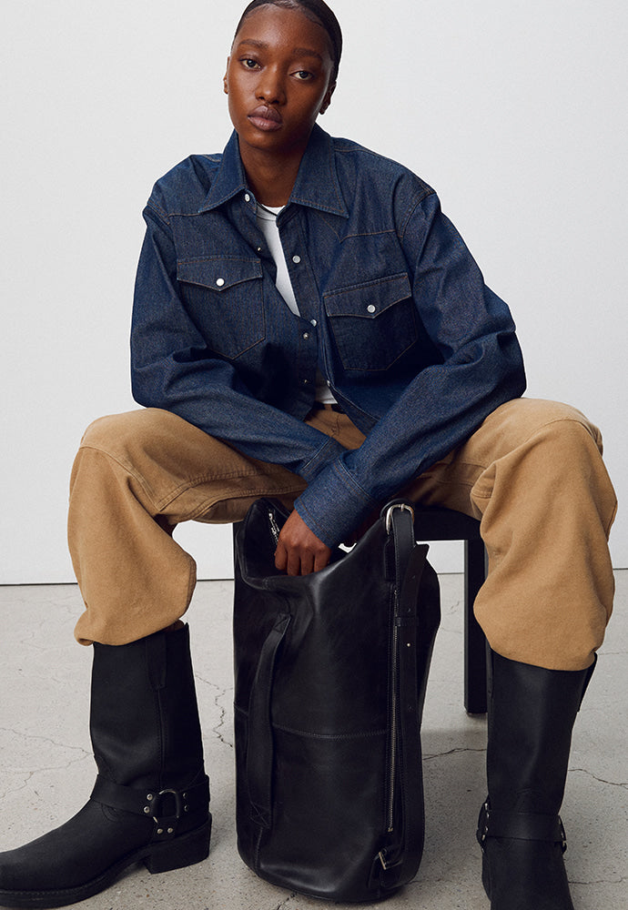 Tonywack - Rinsed Denim Western Shirt (Indigo) product image 5 | TRAB K-Fashion Australia