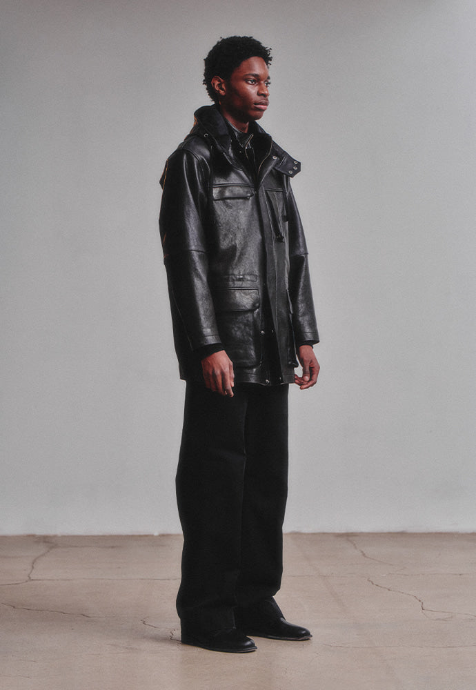 Art if acts - Vegetable Leather Rain Coat (Black) product image 6 | TRAB K-Fashion Australia