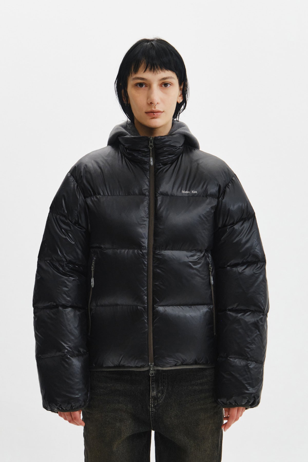 Matin Kim - Icon Logo Down Jumper (Black) product image 8 | TRAB K-Fashion Australia