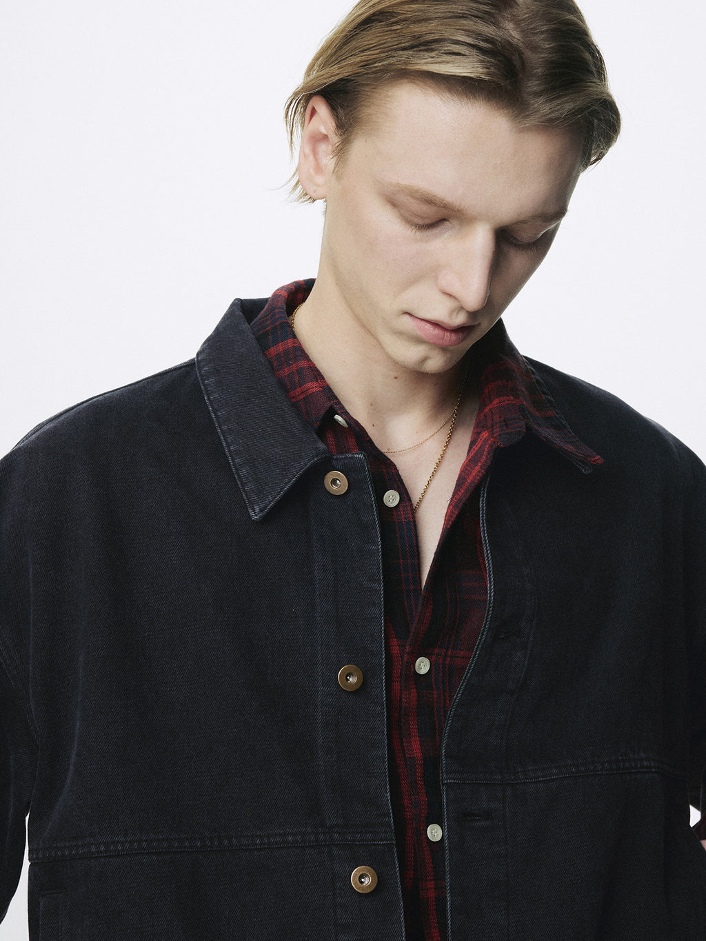 Tonywack - Relaxed Denim Blouson Jacket (Faded Black) product image 9 | TRAB K-Fashion Australia