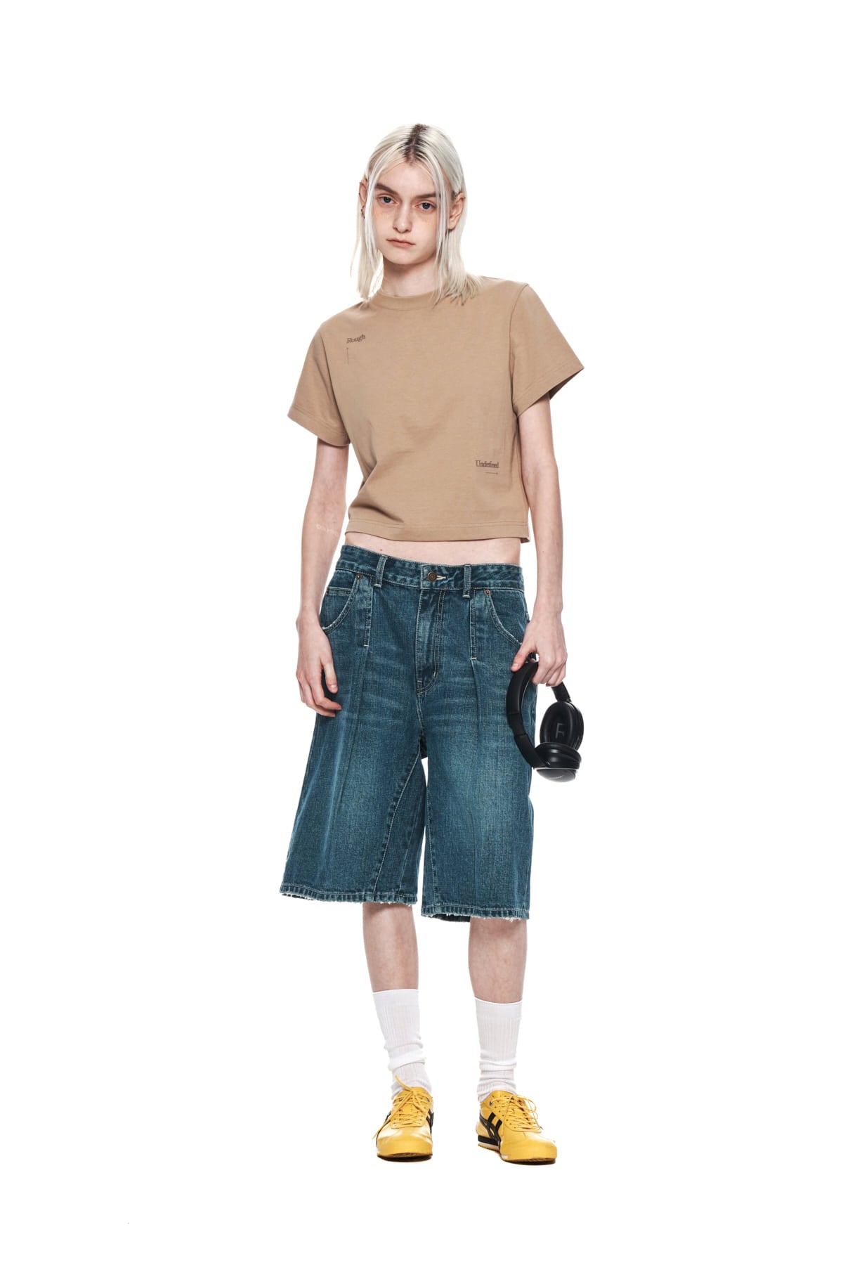 Matin Kim - Keyword Lettering Crop Top (Beige) product image 8 | TRAB K-Fashion Australia