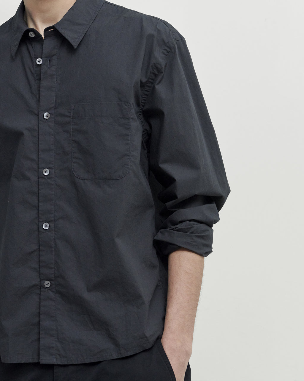 Brownyard - Waist Cut Shirt (Charcoal) product image 3 | TRAB K-Fashion Australia