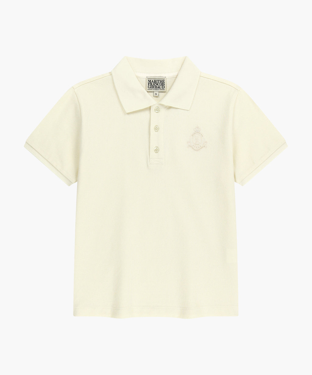Marithe & Francois Girbaud - Emblem Pk Collar Tee (Ivory) product image 6 | TRAB K-Fashion Australia