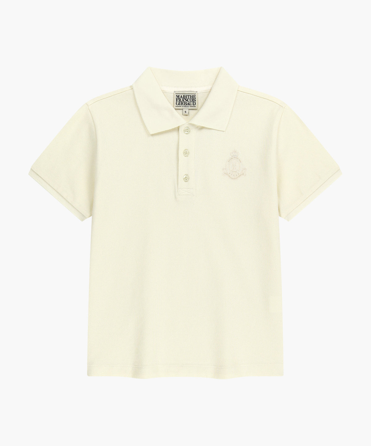 Marithe & Francois Girbaud - Emblem Pk Collar Tee (Ivory) product image 6 | TRAB K-Fashion Australia