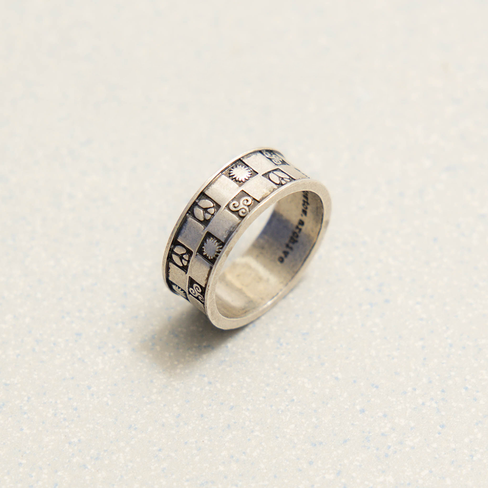 Towtow Archive - Checkerboard Ring (Silver) product image 1 | TRAB K-Fashion Australia