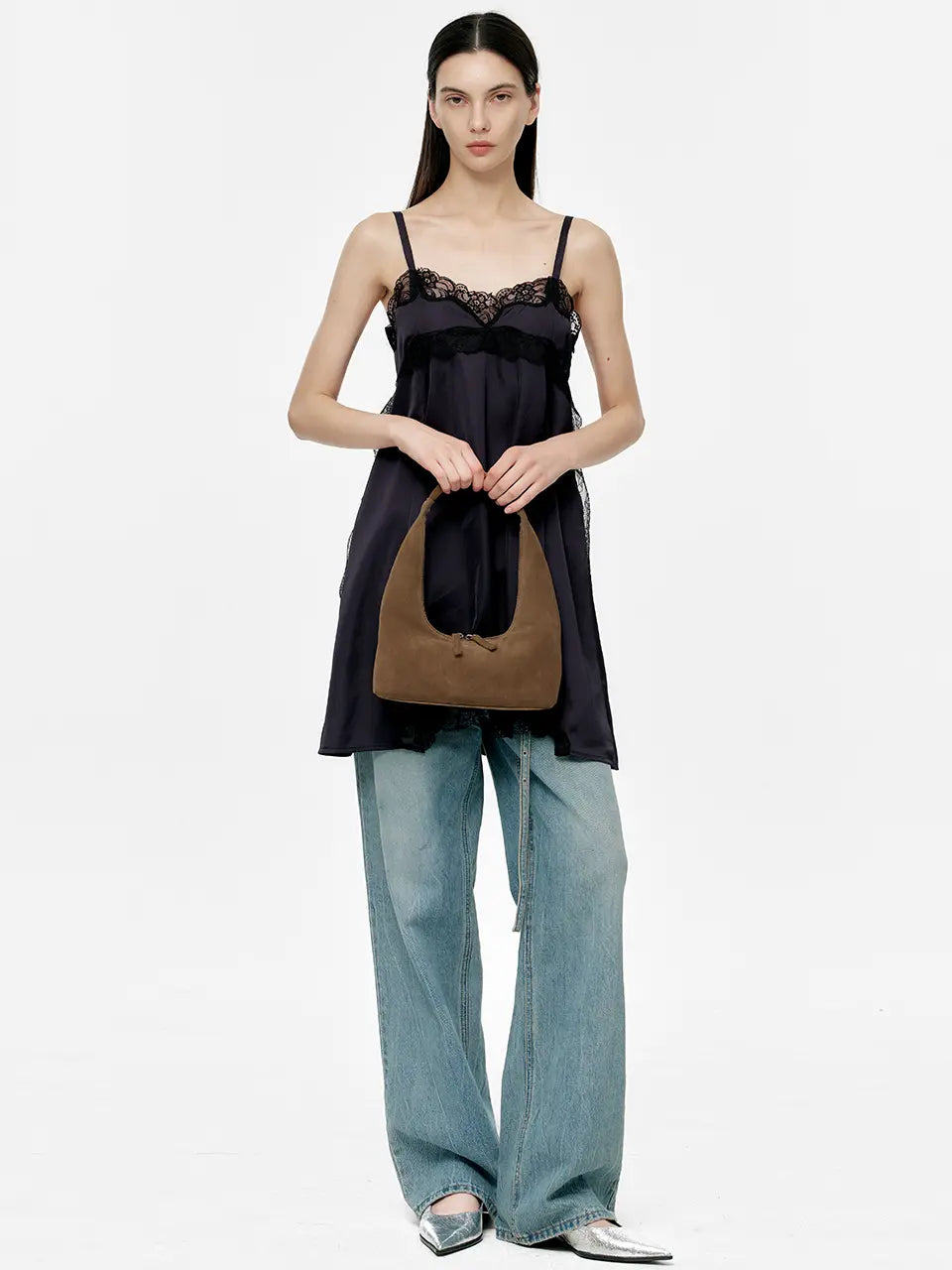 Marge Sherwood - Hobo Shoulder (Cappuccino Suede) product image 3 | TRAB K-Fashion Australia