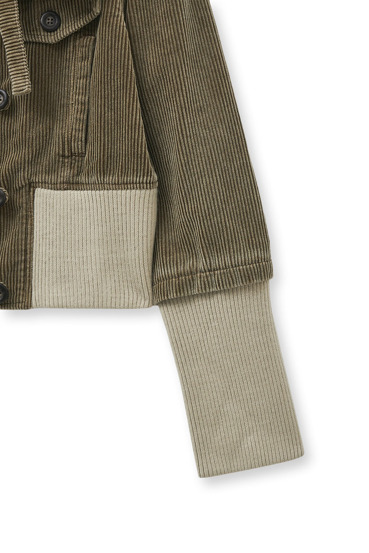 Matin Kim - Washed Corduroy Bomber Jumper (Khaki) product image 5 | TRAB K-Fashion Australia