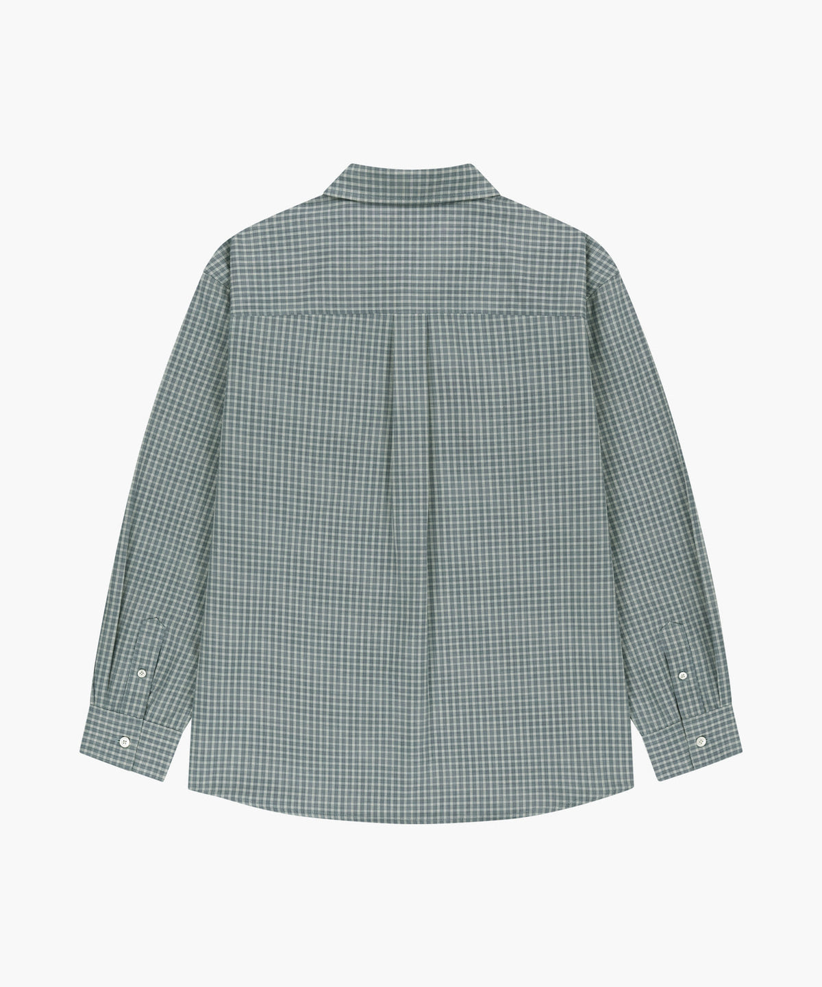 Marithe & Francois Girbaud - Micro Classic Logo Oversized Check Shirt (Blue) product image 6 | TRAB K-Fashion Australia