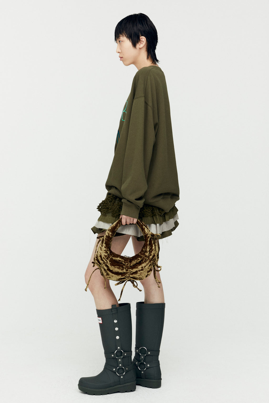 Andersson Bell - (essential) Unisex Adsb Milan Embroidery Sweatshirts (Khaki) product image 4 | TRAB K-Fashion Australia
