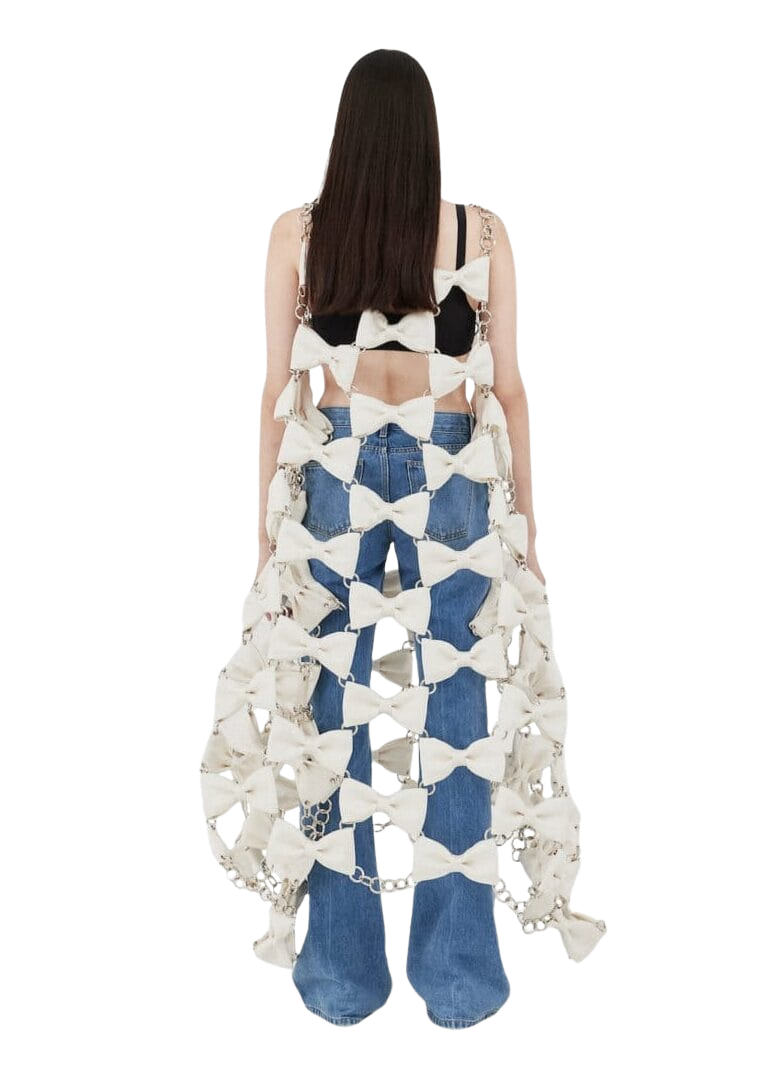 Kimhe Kim - Monroe Ribbon Chain Long Dress (White) product image 2 | TRAB K-Fashion Australia