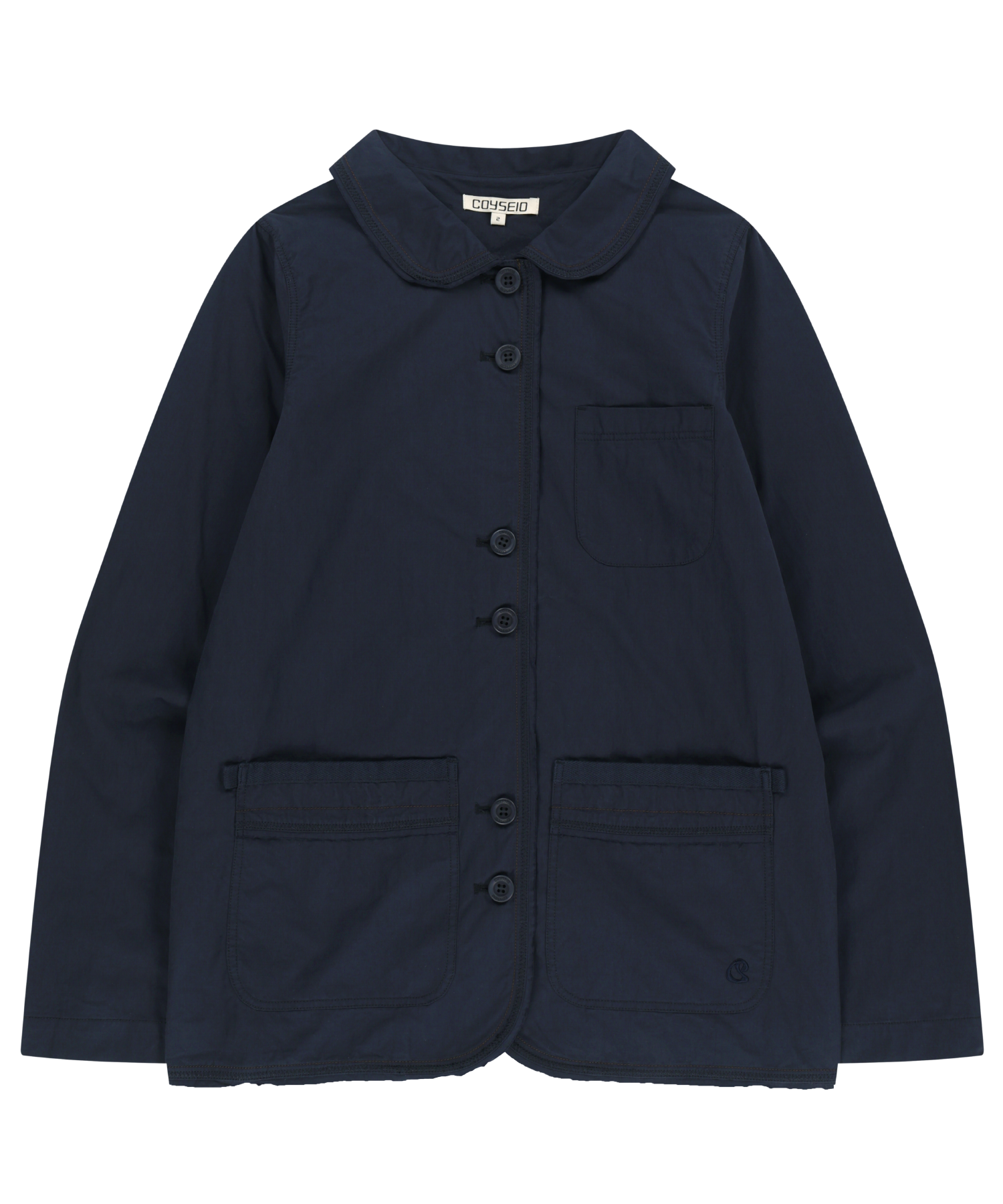 Coyseio - Raw Edge Cotton Jacket (Navy) product image 1 | TRAB K-Fashion Australia