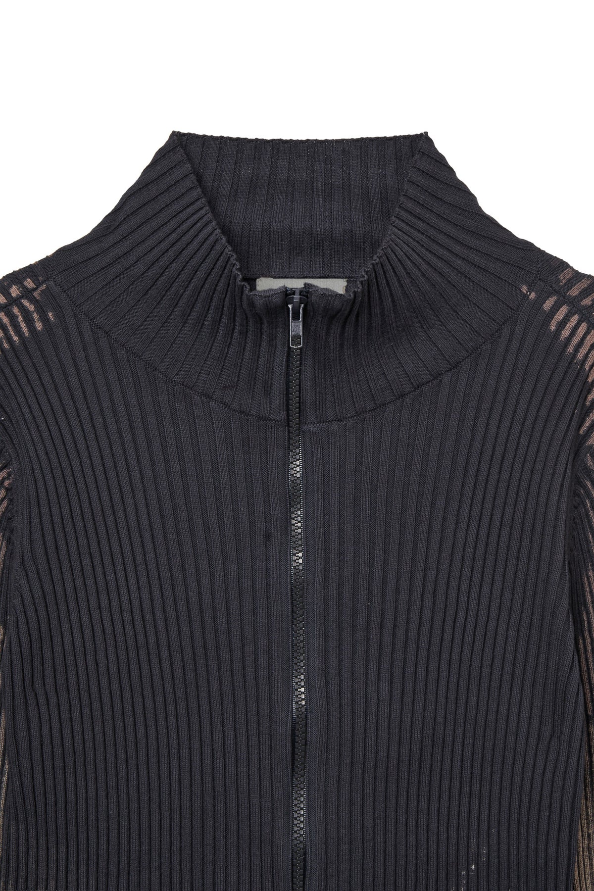 Deinet - Brush Ribbed Knit Zip Up (Charcoal) product image 3 | TRAB K-Fashion Australia