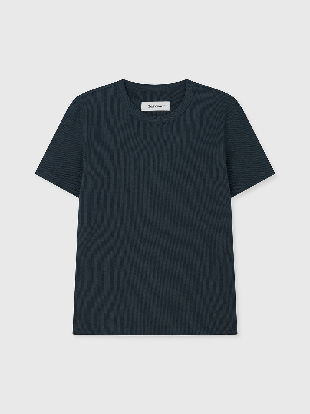 Tonywack - Soft Ribbed Fitted T-Shirt (Navy Teal) product image 10 | TRAB K-Fashion Australia