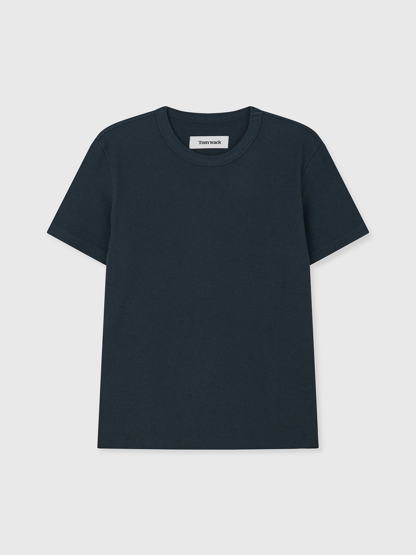 Tonywack - Soft Ribbed Fitted T-Shirt (Navy Teal) product image 10 | TRAB K-Fashion Australia